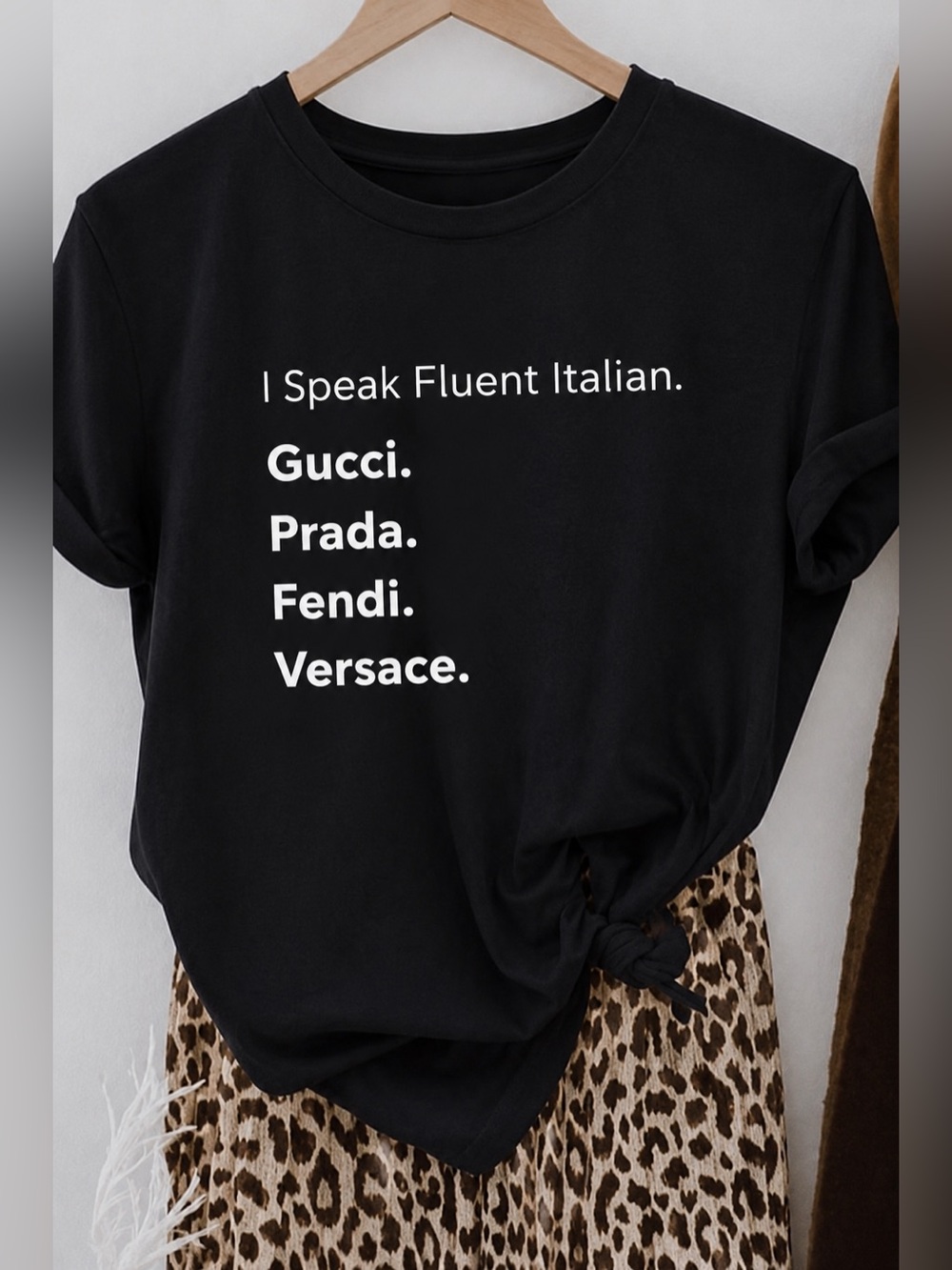 NWOT I Speak Fluent Italian Unisex Tee